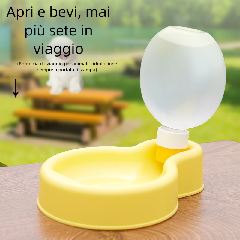 Borraccia da viaggio pieghevole per cani e gatti(500ml)