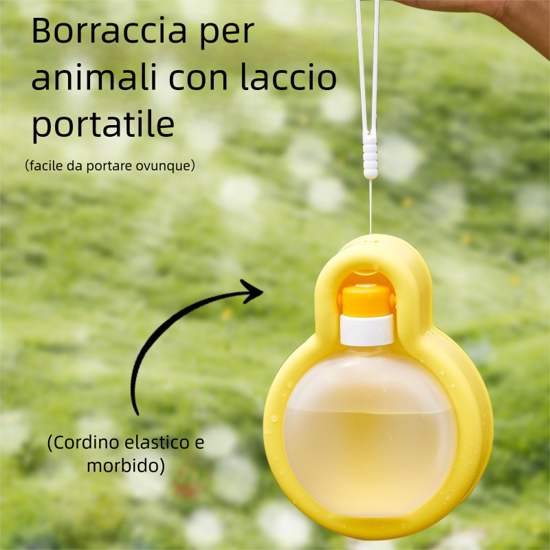 Borraccia da viaggio pieghevole per cani e gatti(500ml)