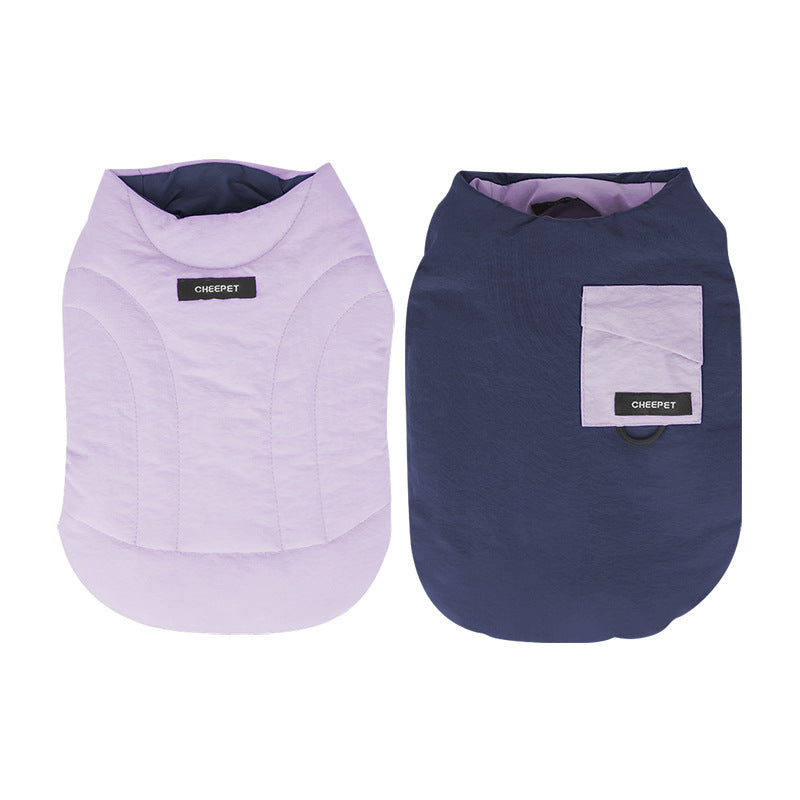 Gilet color-block reversibile per cane e gatto